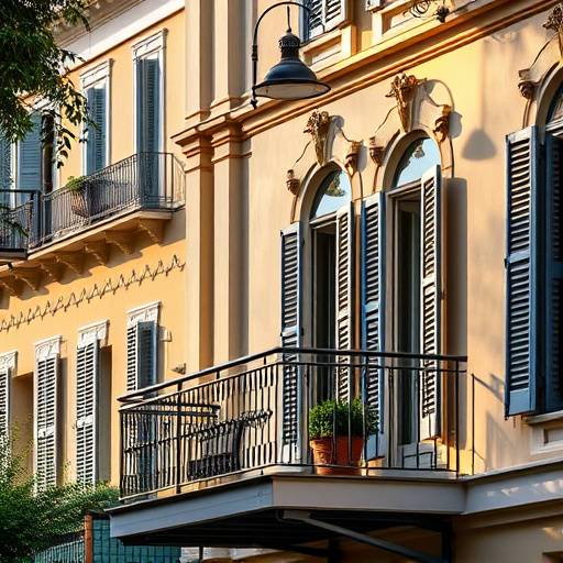 Balcony in French Quarter, New Orleans - Exterior View
