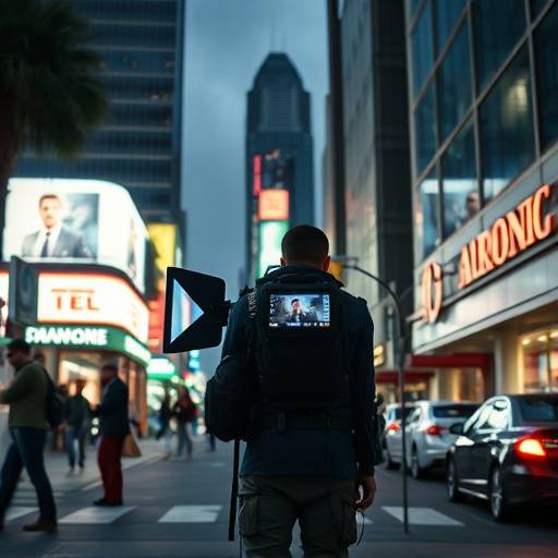 Commercial shoot in downtown Los Angeles - Filming in Progress