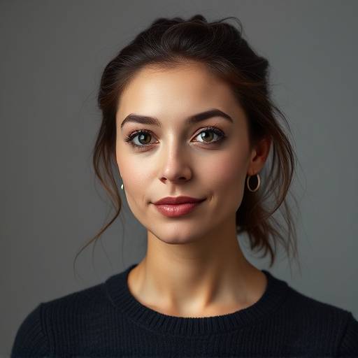 Example of professional portrait photography in a studio setting