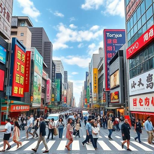 Shibuya Crossing, Tokyo - Exterior View